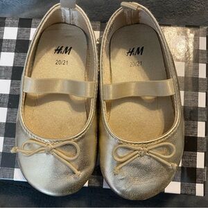 H&M Gold Ballet Flats